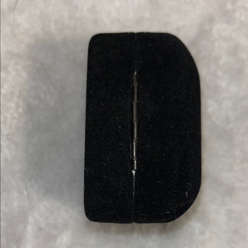 Kay Jewelers Black Velvet Ring Box with Cream Satin Interior and Gold Logo - Picture 8 of 8